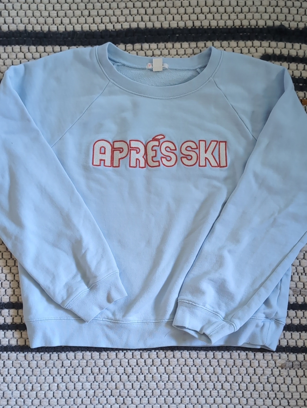 Crewcuts Apres Ski Light Blue Crewneck Sweatshirt